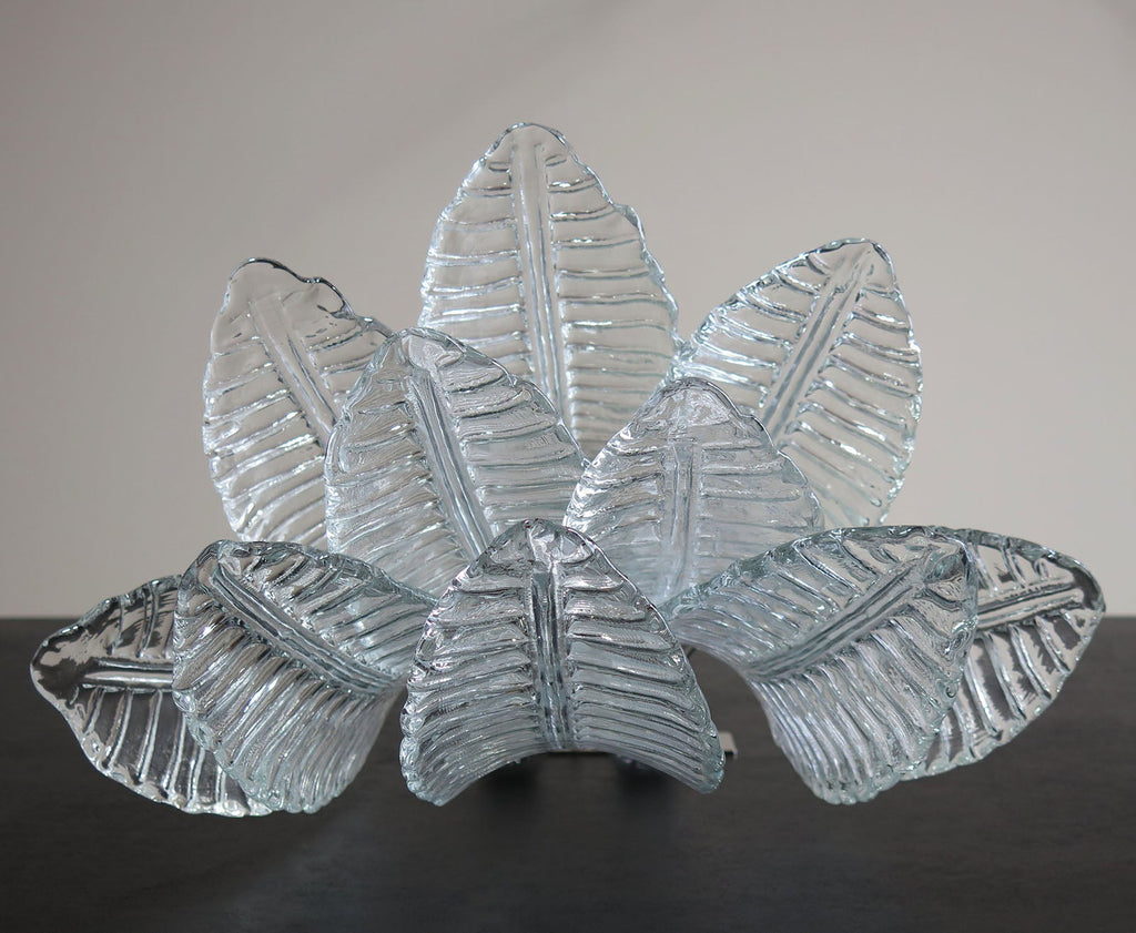 Murano Wall Lamp | 10 Clear Felci Glass | Set of 2
