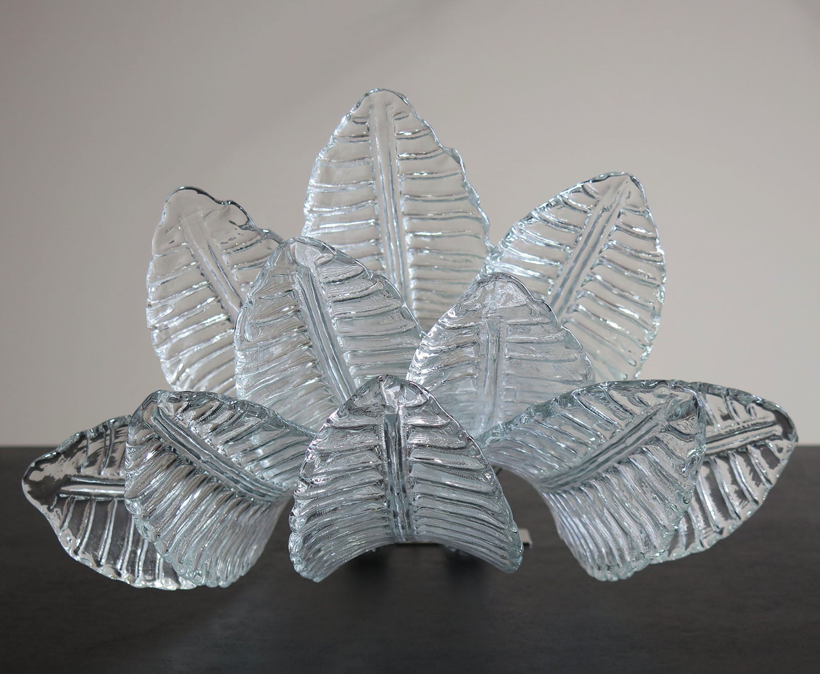 Murano Wall Lamp | 10 Clear Felci Glass | Set of 2