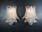 Murano Wall Lamp | 10 Clear Felci Glass | Set of 2