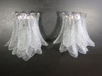 Murano Wall Lamp | 10 Clear Felci Glass | Set of 2