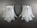 Murano Wall Lamp | 10 Clear Felci Glass | Set of 2