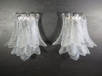 Murano Wall Lamp | 10 Clear Felci Glass | Set of 2