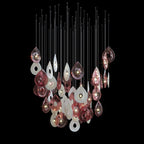 Green Halo Drop Chandelier