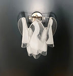 Murano Wall Lamp | 12 Clear White Rondini Glass | Set of 2