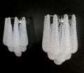Murano Wall Lamp | 10 Clear Drop Glass | Set of 2