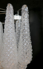 Murano Wall Lamp | 10 Clear Drop Glass | Set of 2