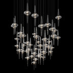 Crystal Icicle Saucer Chandelier
