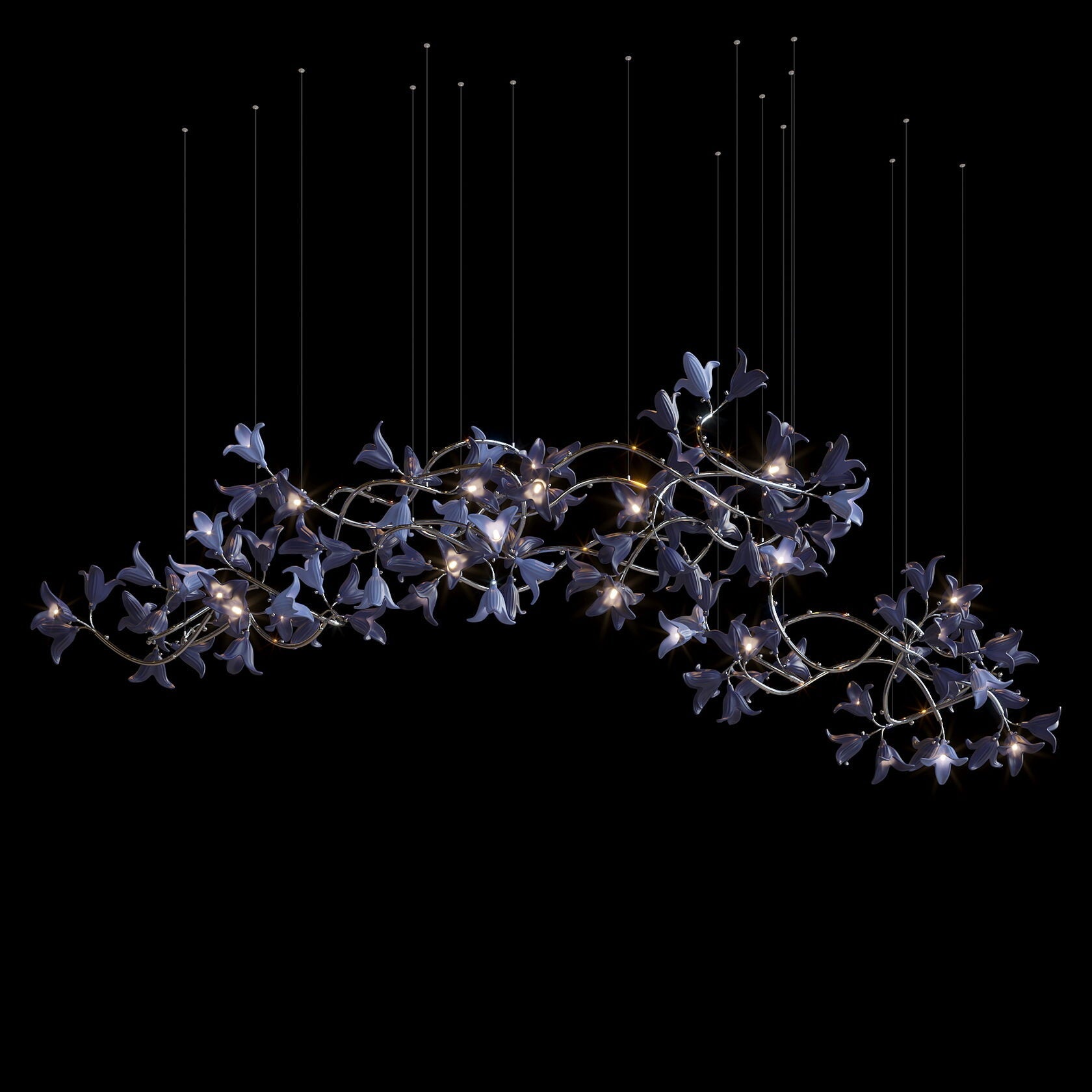 Violet Bell Vine Chandelier