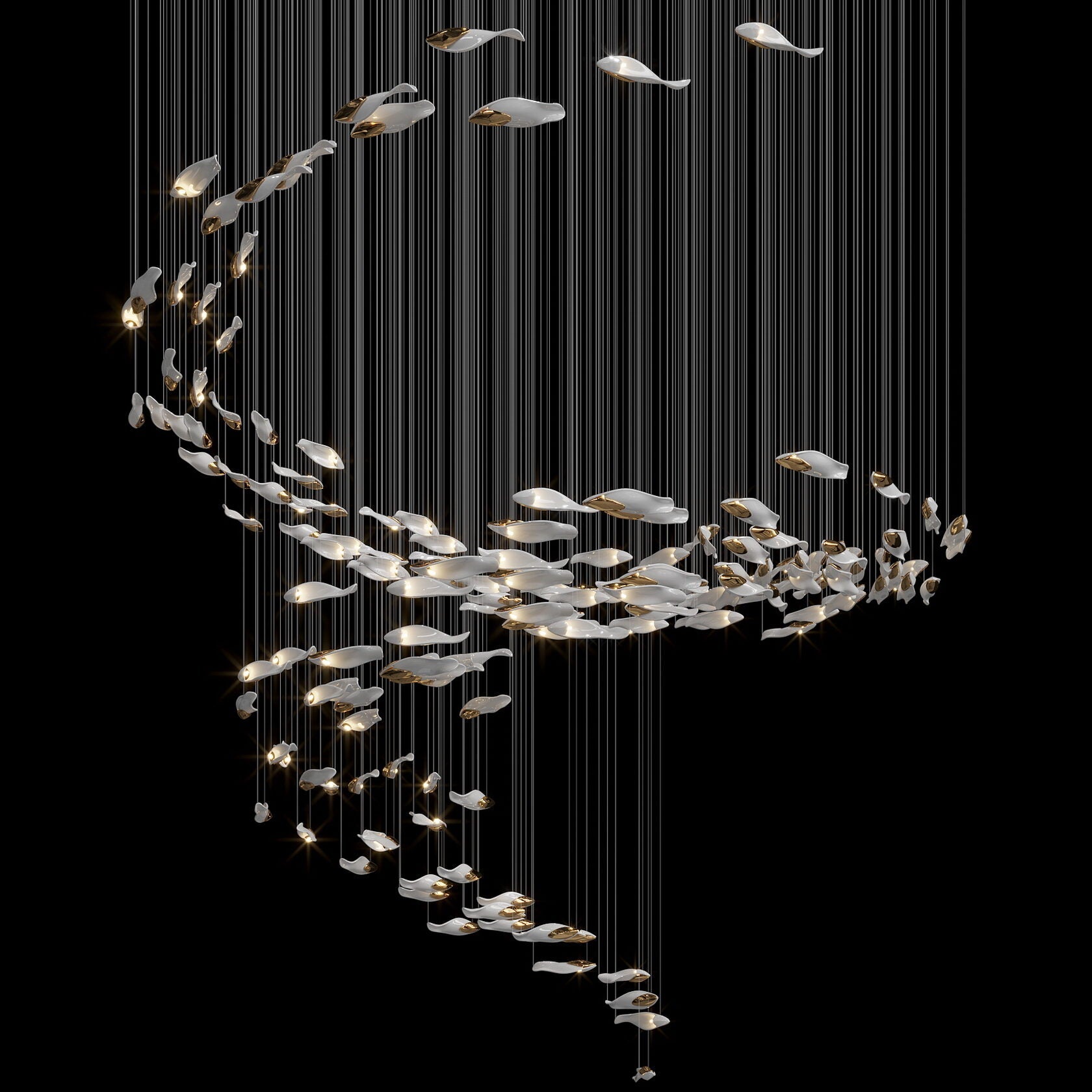 Smoke Glass Current Chandelier