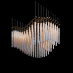 Ivory Column Wave Chandelier