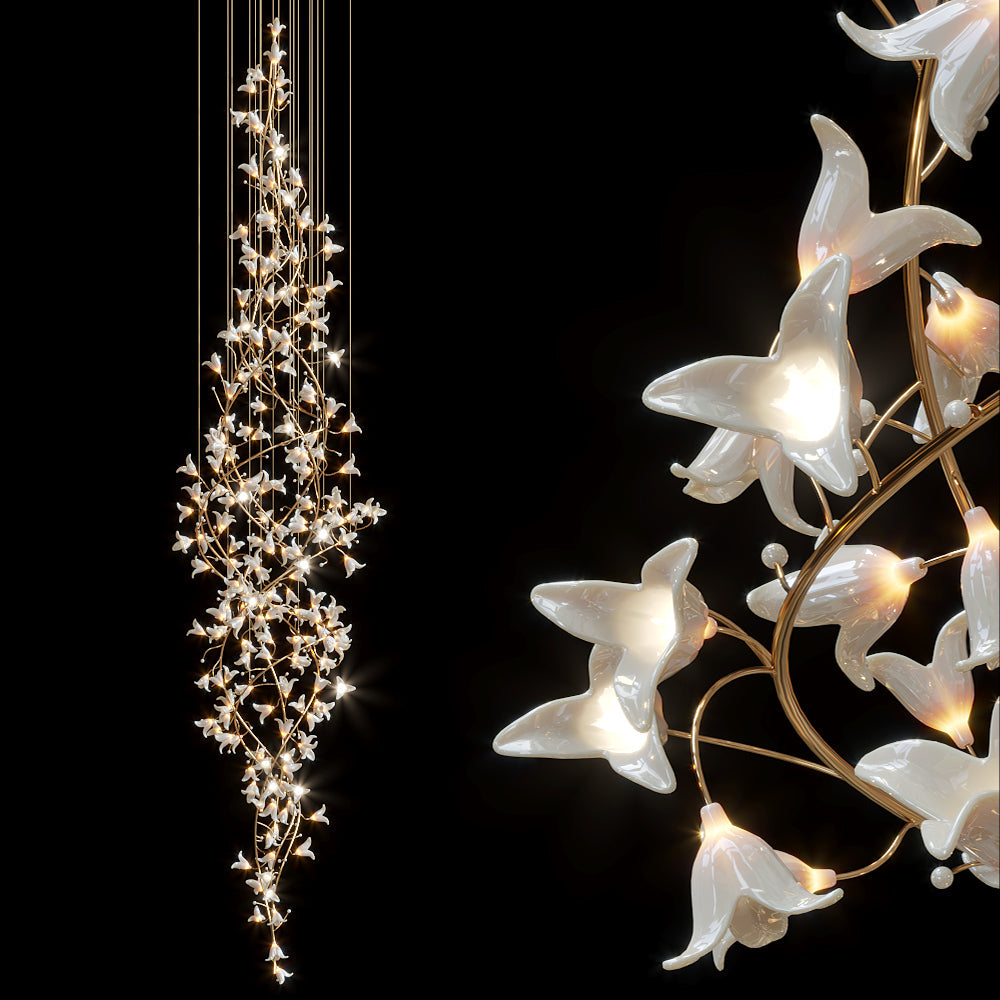 Linear Spark Vine Chandelier