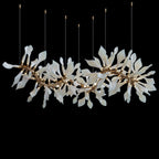 White Calla Orbit Chandelier