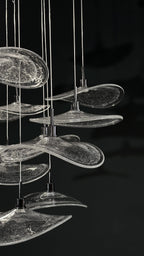 Smoke Glass Manta Cluster Chandelier