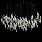 White Calla Veil Chandelier