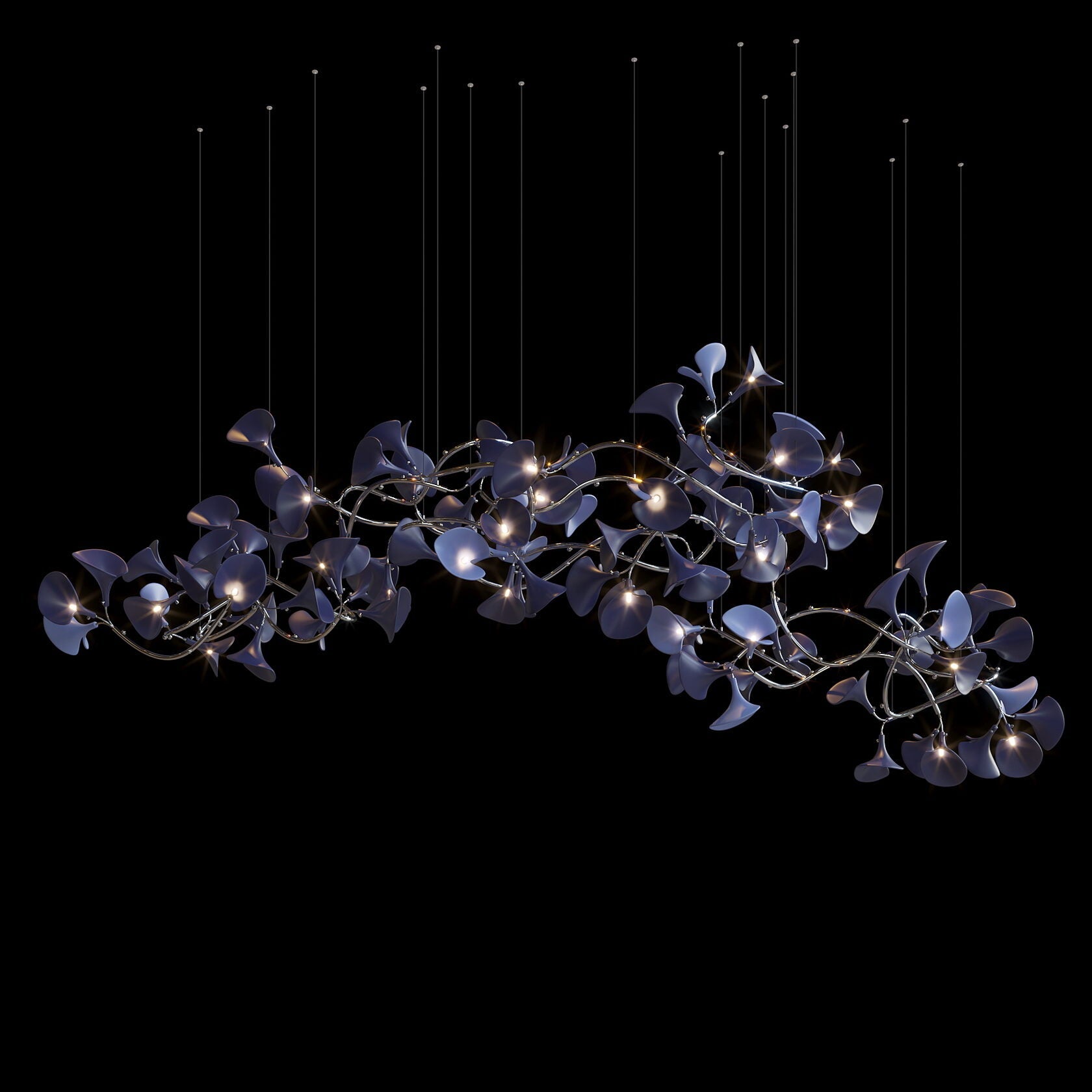 Monochrome Calla Vine Chandelier