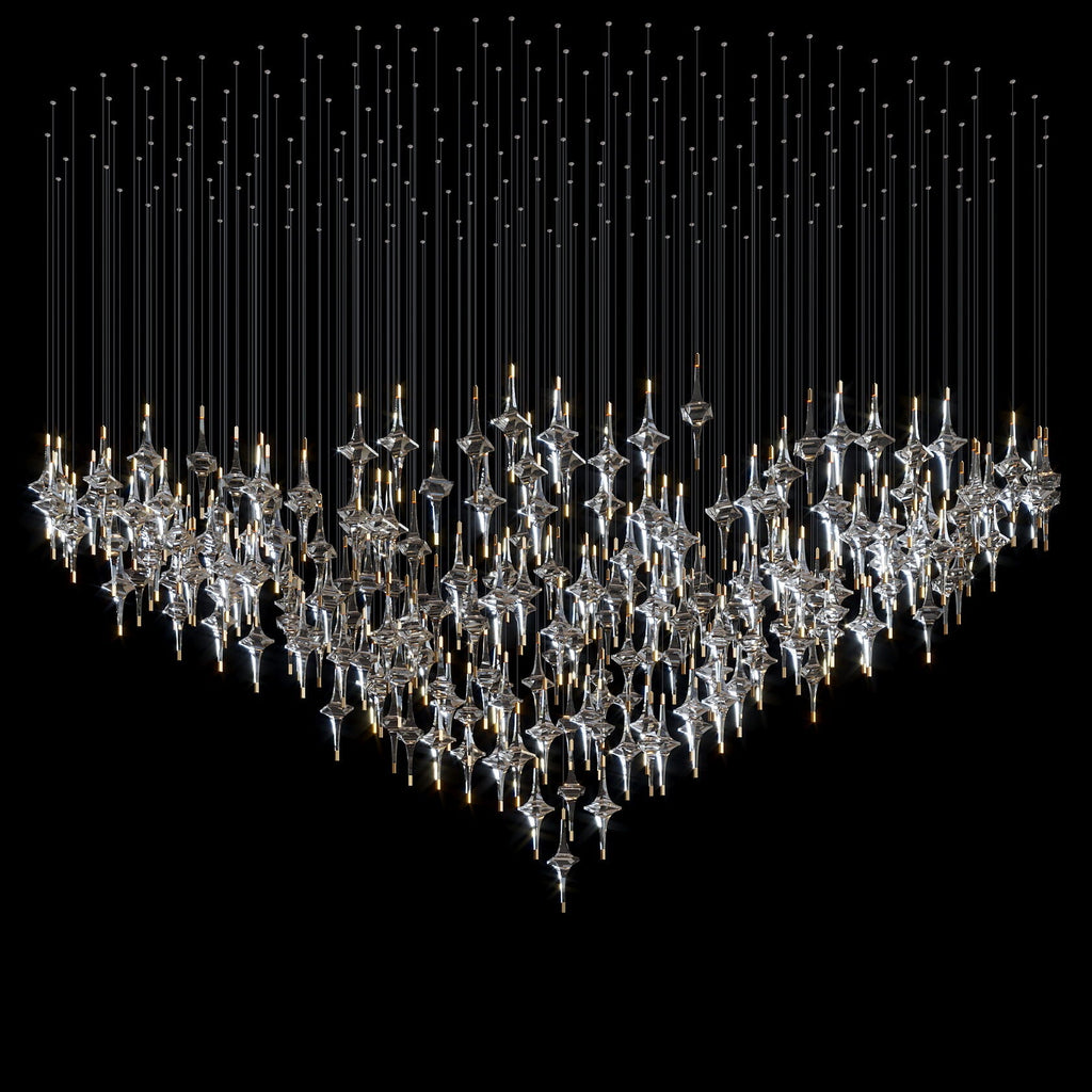 Crystal Diamond Rain Chandelier