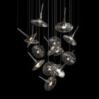Smoke Saucer Cluster Chandelier