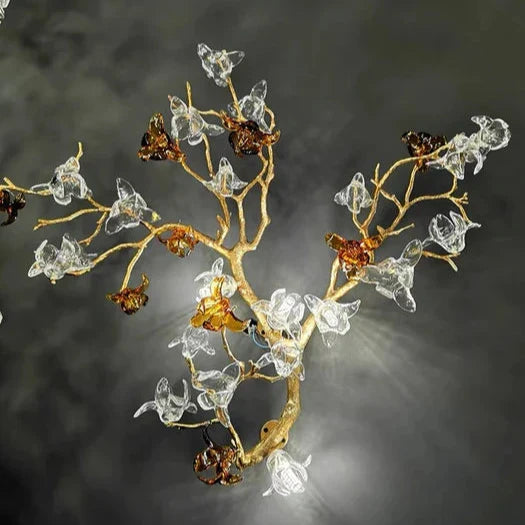 Designer Recommended Art Design Brass Branches Flower Wall Lamp by Bling Lighting Studio
