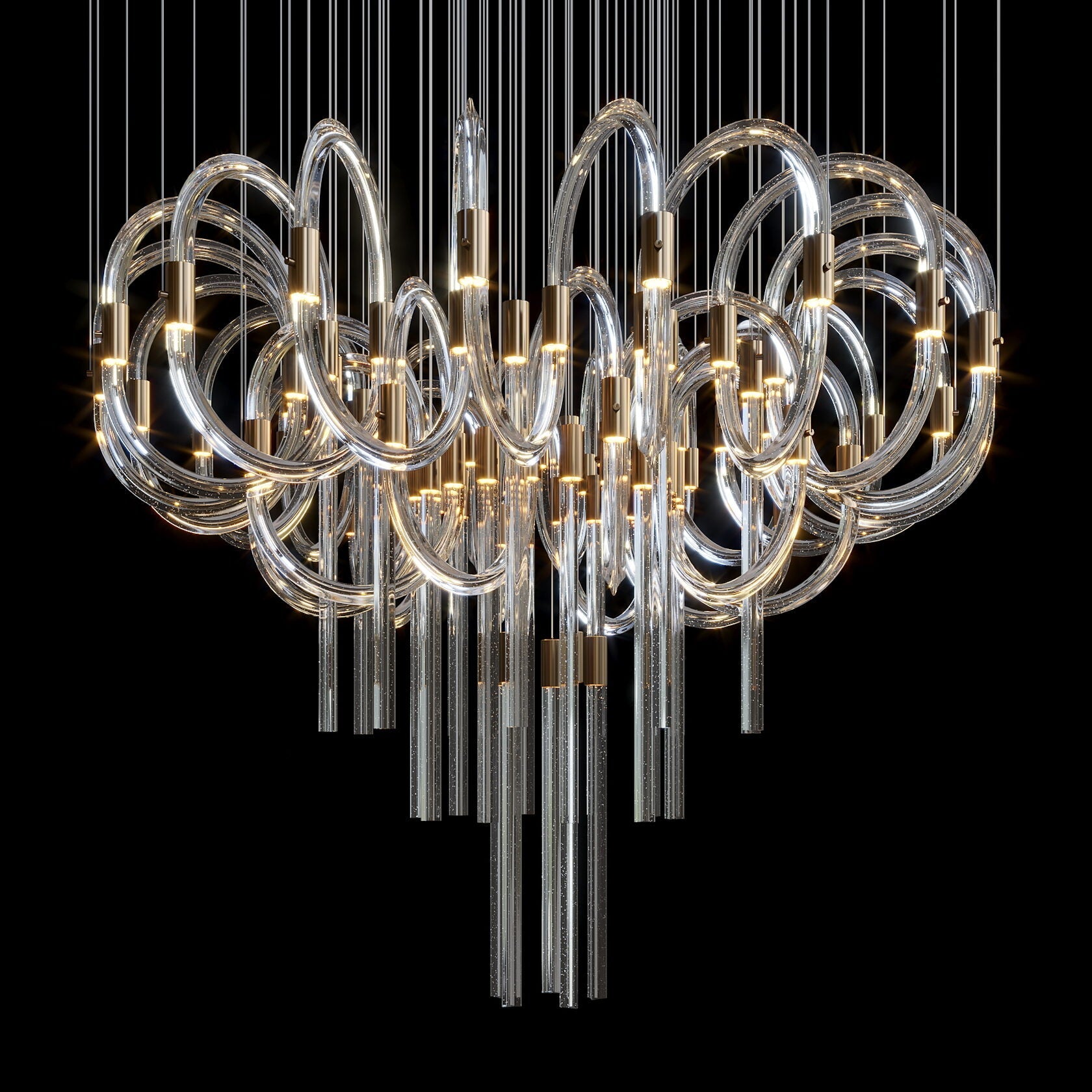Crystal Ring Rain Chandelier