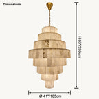 Giant Tiered Alabaster Foyer Chandelier