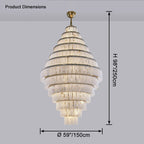 Giant Tiered Alabaster Foyer Chandelier