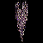 Violet Crystal Link Chandelier