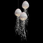 White Jellyfish Trio Chandelier