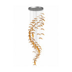 Glass Feathers Flying Chandelier