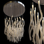Ivory Tube Fringe Chandelier