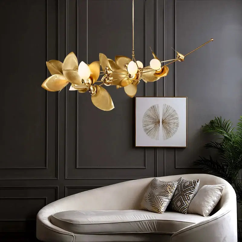 Laurel Blossom Branch Chandelier material and finish detail