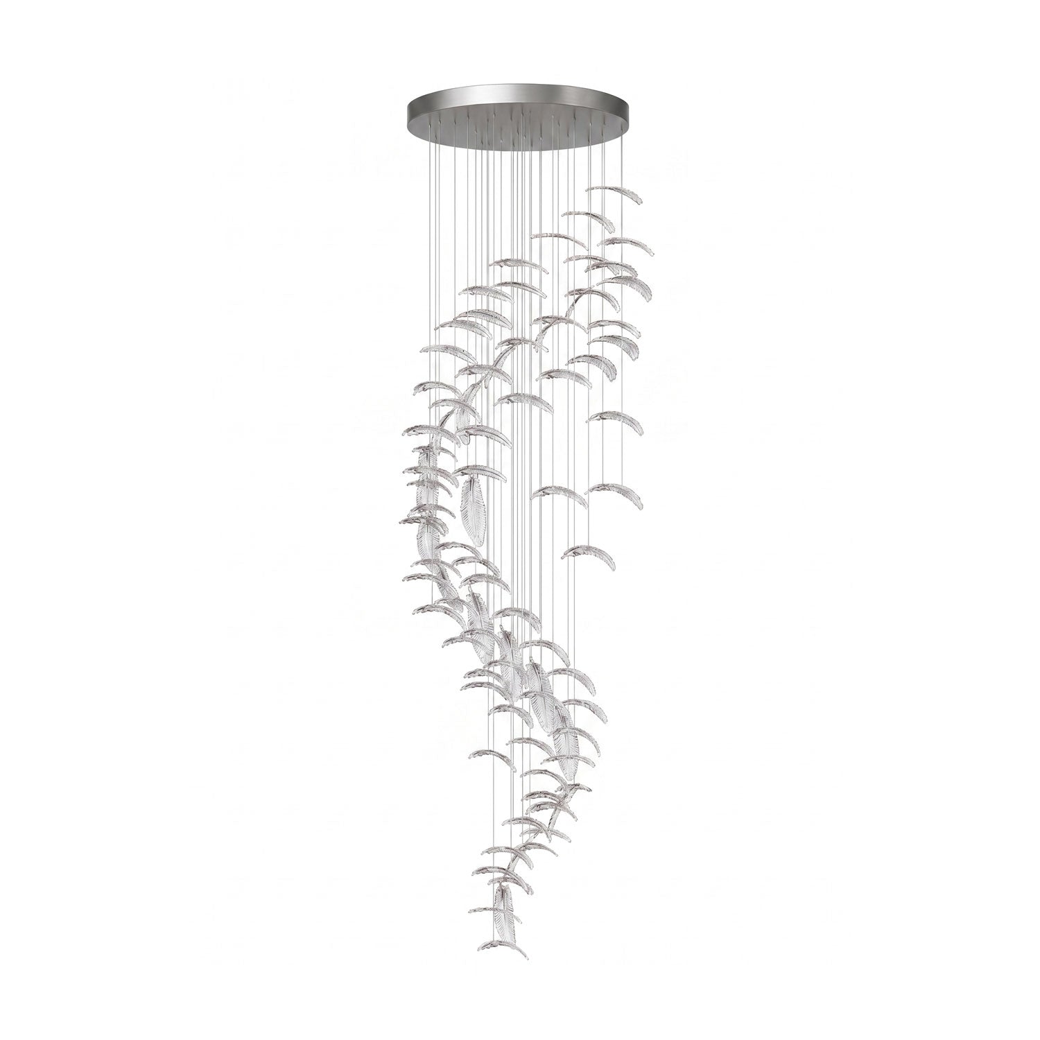Glass Feathers Flying Chandelier