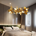 Leaf Petal Design Branch Chandelier detail view