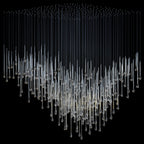 Crystal Teardrop Tube Rain Chandelier