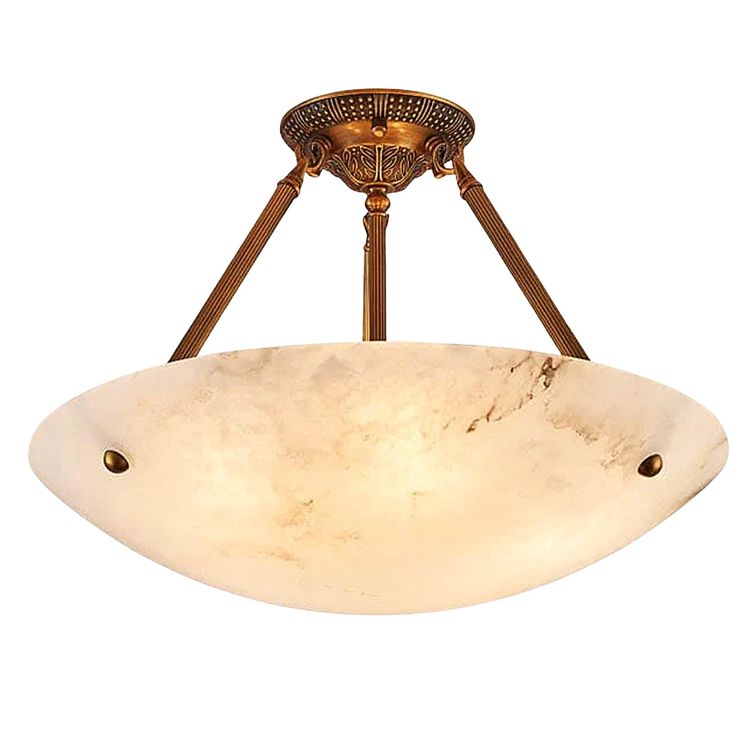 Vintage Round Alabaster Flush Mount Ceiling Light product image