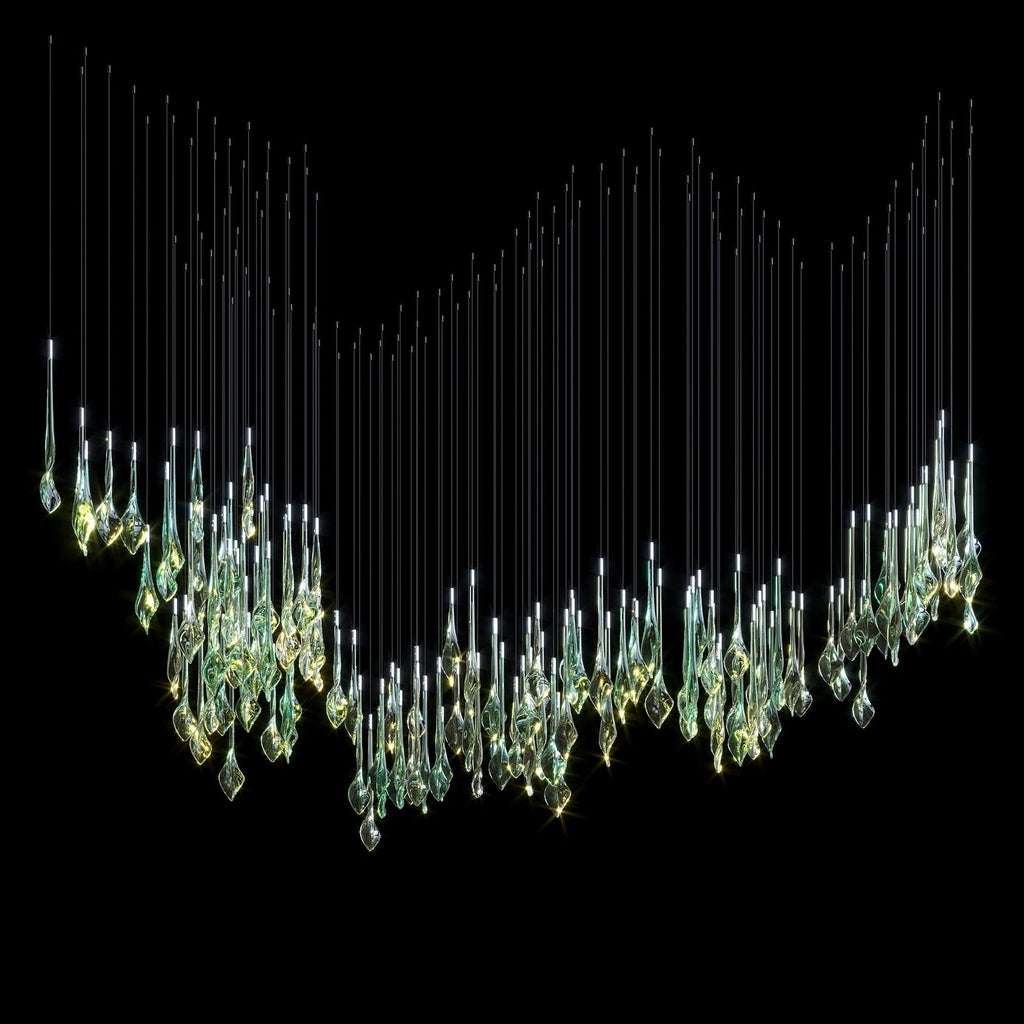 Crystal Drop Rain Chandelier