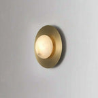 Moonshade Brass Alabaster Sconce material and finish detail