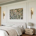 Valen Forged Brass Alabaster Wall Sconce material and finish detail
