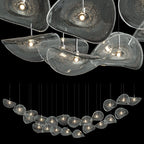 Smoke Glass Manta Cluster Chandelier