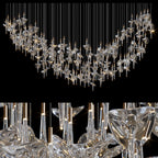 Crystal Disc Spire Chandelier