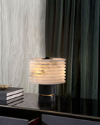 Elegant Lighting G9 Cloud Stone Alabaster Table Lamp Wide D10" & D11" 15W