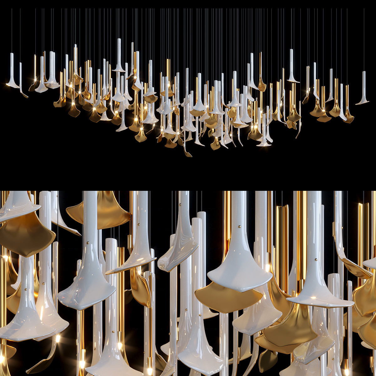 Crystal Calla Reed Chandelier