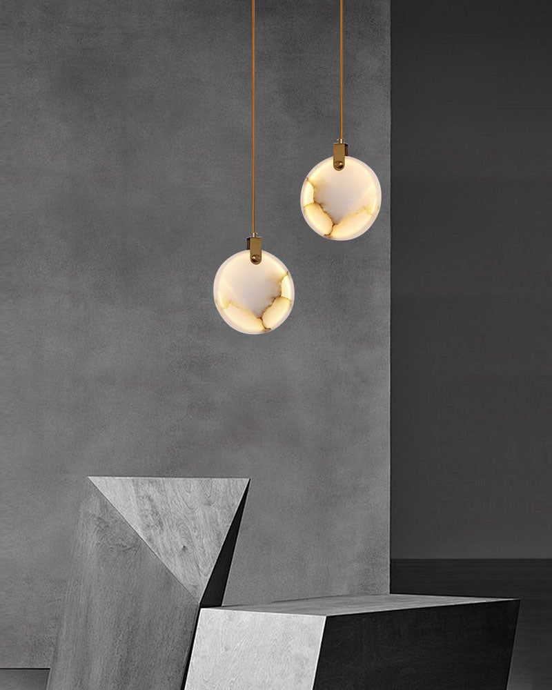 Postmodern Spanish Alabaster Brass Chandelier for Staircase additional product view