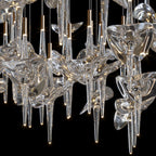 Crystal Disc Spire Chandelier