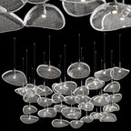 Bubble Glass Pebble Cascade Chandelier