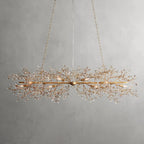 Crystal Flowers Fiore Linear Chandelier