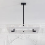 Glacera Square Alabaster Chandelier by Bling Lighting Studio