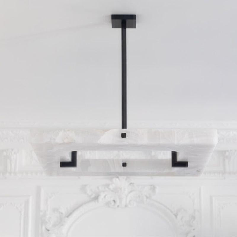 Glacera Square Alabaster Chandelier by Bling Lighting Studio