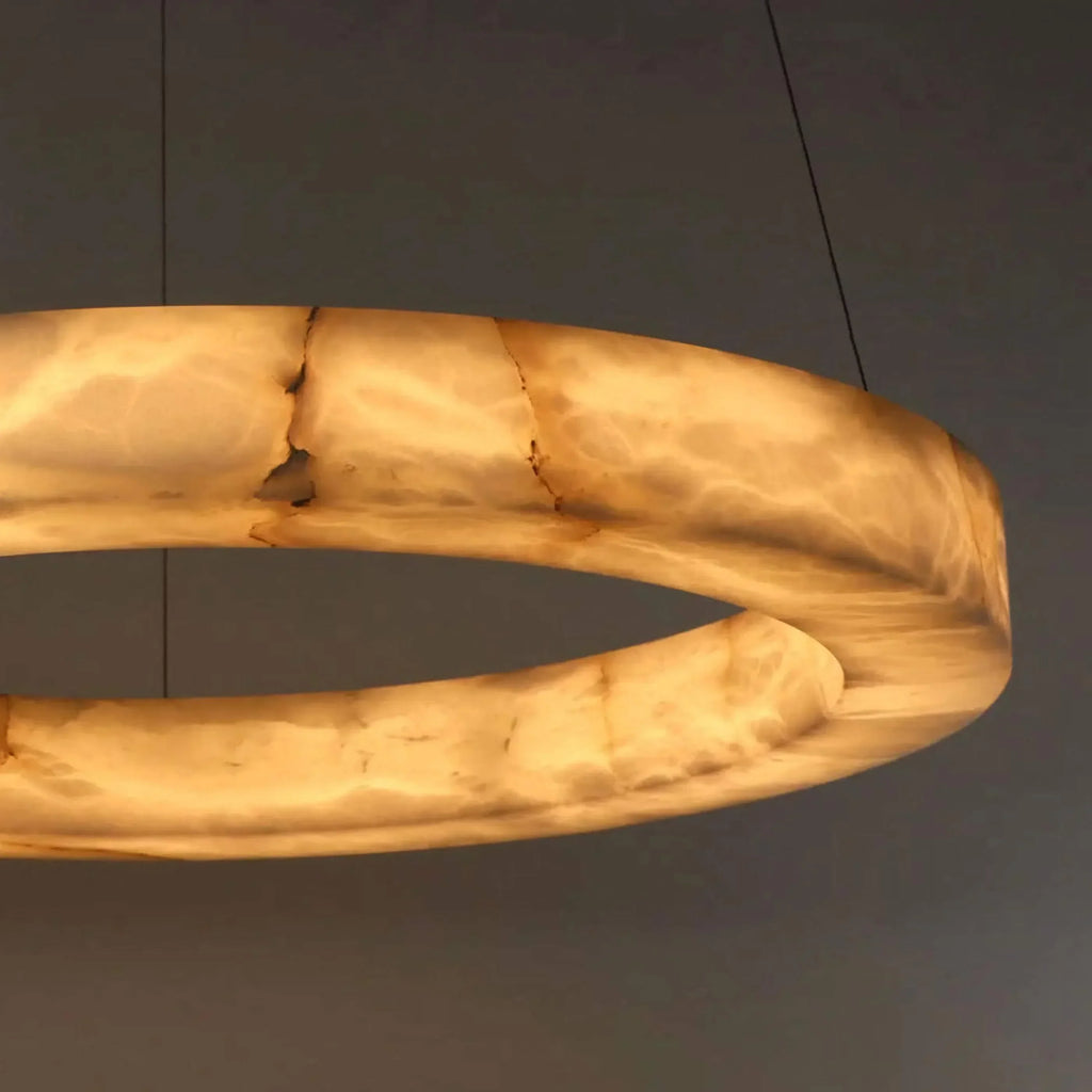 Olyra 3-Tier Round Alabaster Chandelier product image