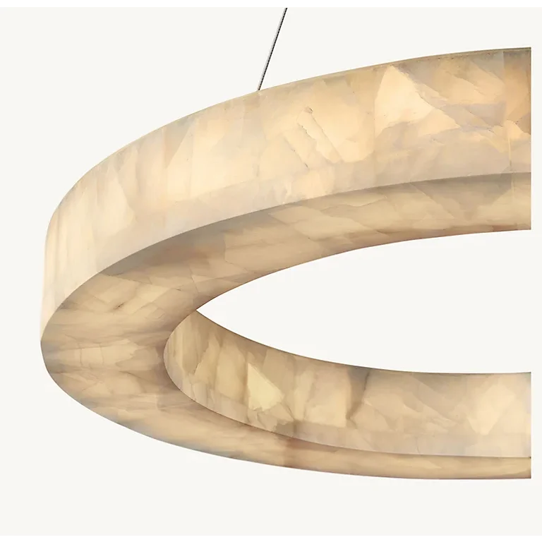 Olyra 3-Tier Round Alabaster Chandelier product image