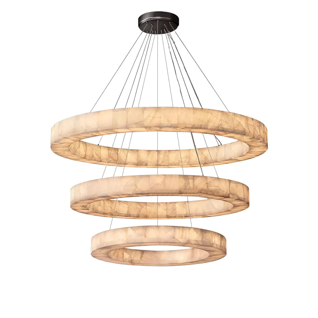 Olyra 3-Tier Round Alabaster Chandelier additional product view